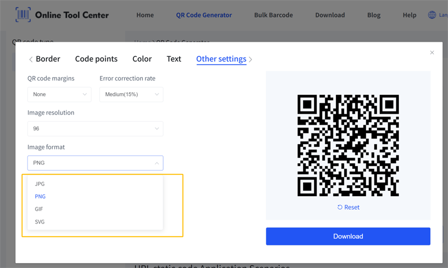 Formato de imagen de c&oacute;digo qr
