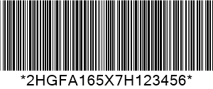 Código 39 VIN Barcode