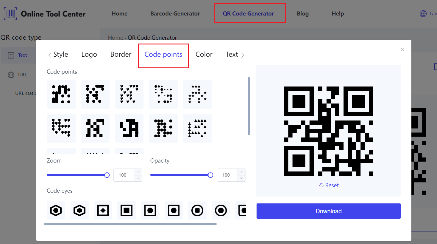 Crear código QR con dots.png