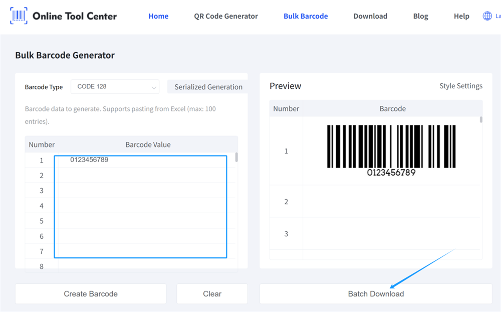 free bulk barcode generator generador de códigos de barras a granel gratis