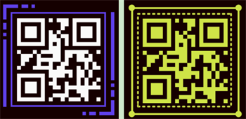 C&oacute;digo QR sobre fondo negro