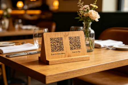 C&oacute;digos QR en el restaurante