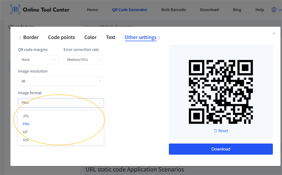 Formato de imagen de c&oacute;digo qr