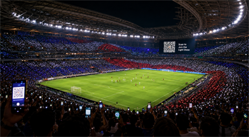 Copa del Mundo QR c&oacute;digo luz muestra