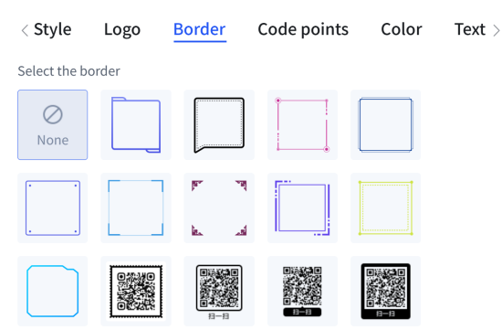 qr code borders Límites de código qr