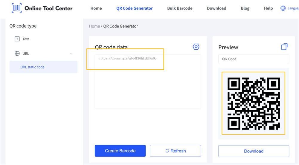 hacer c&oacute;digo qr para formulario de registro