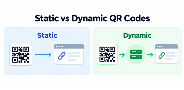 Static vs Dynamic QR Codes Códigos QR estáticos vs dinámicos